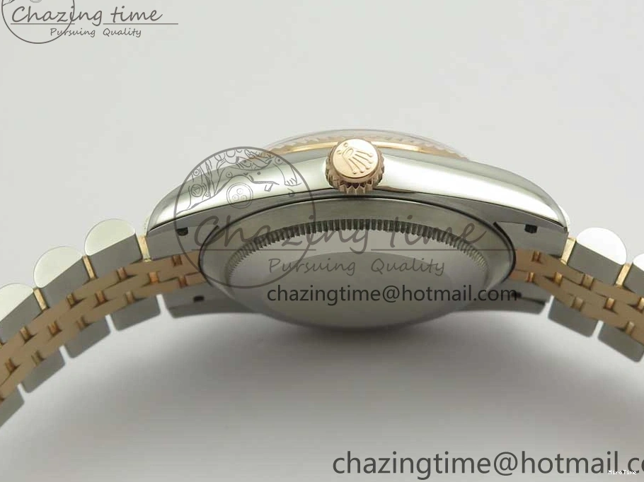 MiroTime 0501 Timeless DateJust 36mm 904 SS RG Wrapped 116231 GMF Gray Diam Dial on SS RG Wrapped Jubilee Bracelet A 3272